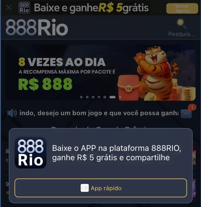 Aplicativo móvel 888RIO